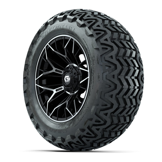 Set of (4) 14 in GTW® Stellar Machined &amp; Black Wheels wi - 3/4 view