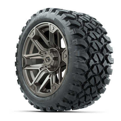 GTW® Graffiti Bronze/Black 14 in Wheels with 23X10-R14 Nomad - 3/4 view
