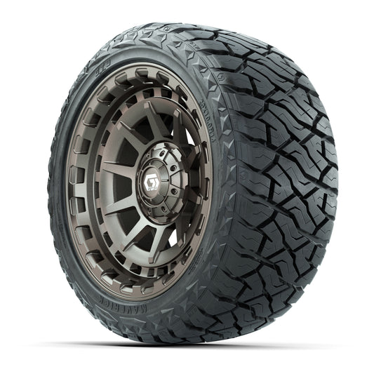 GTW Barricade Satin Bronze 14 in Wheels with 23x10.00-R14 Ma - 3/4 view