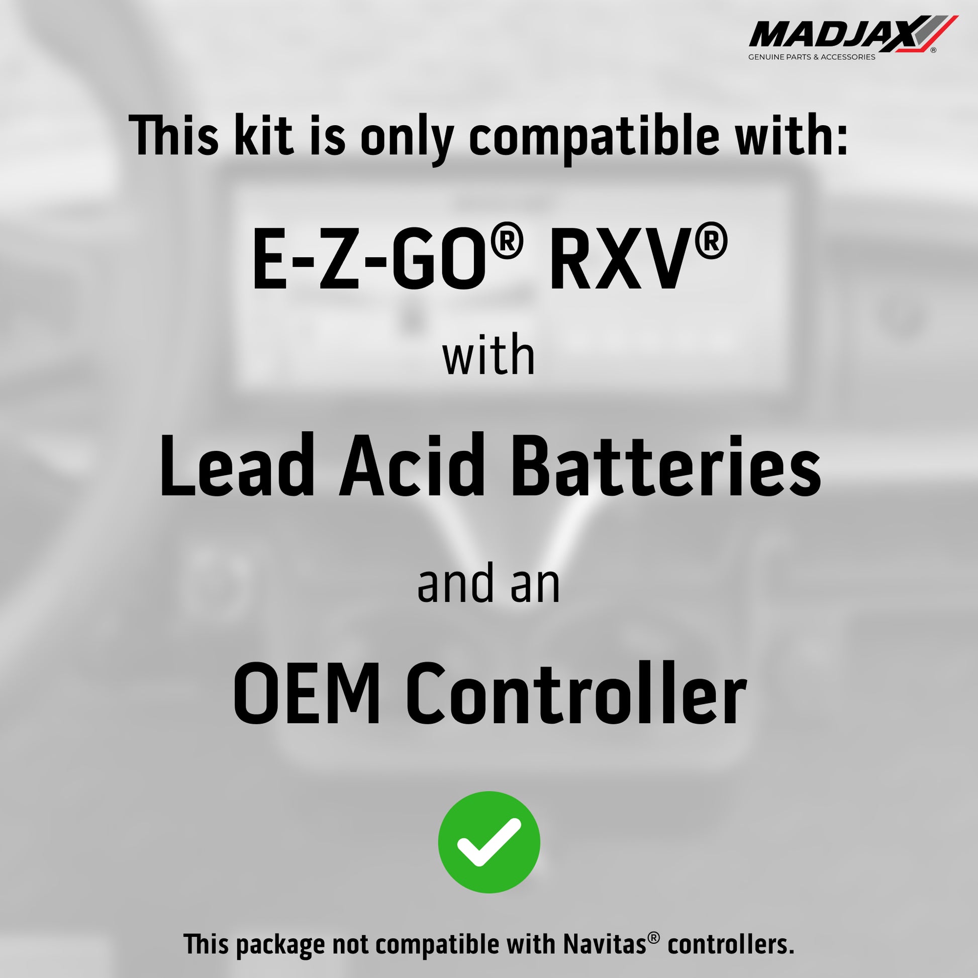 MadJax® Kinect™ Display Screen Kit for A/C motor EZGO RXV wi