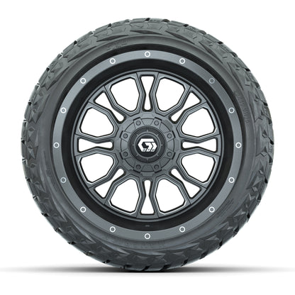 GTW® Volt Gunmetal 14 in Wheels with 23x10-R14 Maverick All- - front view
