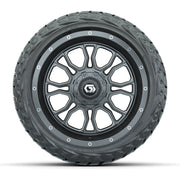 GTW® Volt Gunmetal 14 in Wheels with 23x10-R14 Maverick All- - front view