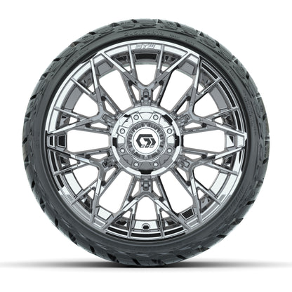 GTW Stellar Chrome 14 in Wheels with 205/35-R14 Maverick Low - front view