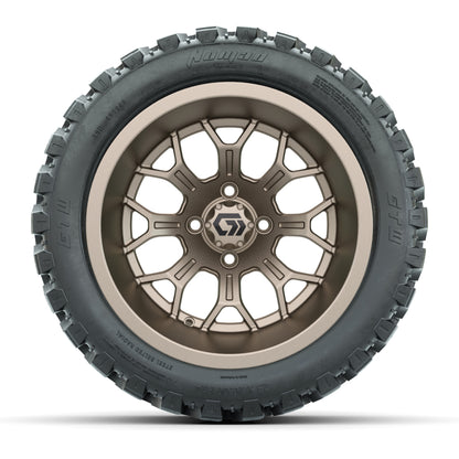 GTW Assault Matte Bronze 14 in Wheels with 23X10-R14 Nomad Steel Belt Radial All-Terrain Tires – Full Set