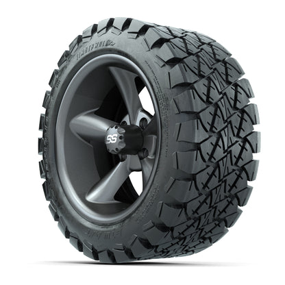 Set of (4) 14 in GTW Godfather Wheels with 22x10-14 GTW Timb - 3/4 view