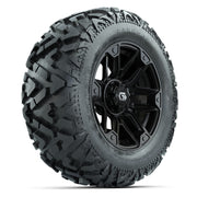 GTW Graffiti Gloss Black 14 in Wheels with 25x10-14 Barrage Mud Tires – Full Set