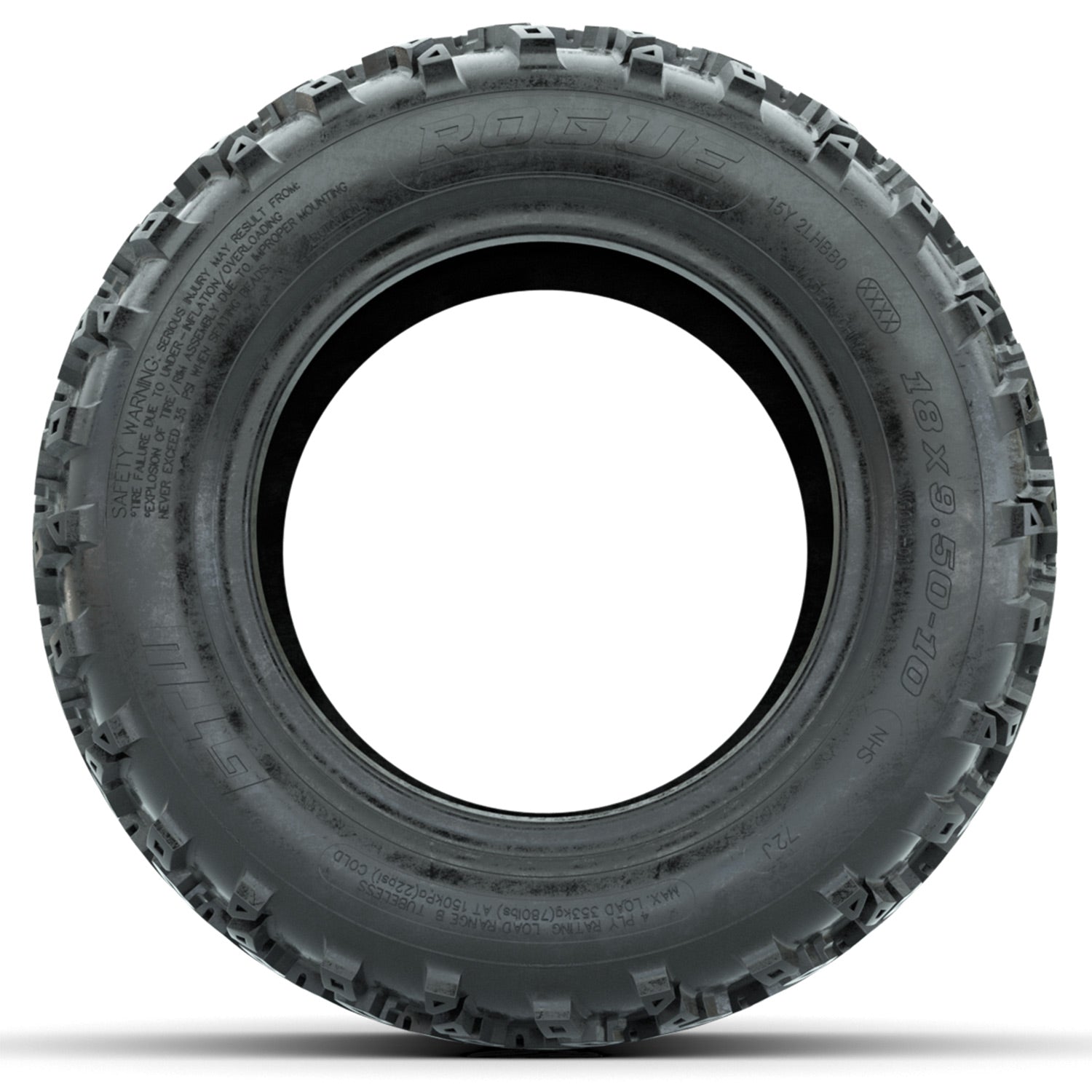 Rogue 18 inch GTW golf cart A/T tire - 18x9.5-10