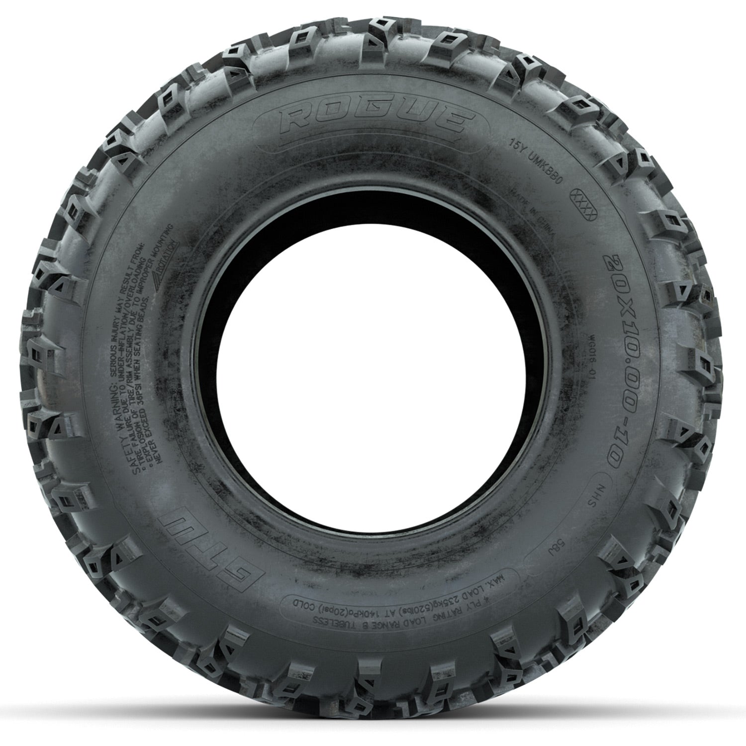 Rogue 20 inch GTW golf cart A/T tire - 20x10-10