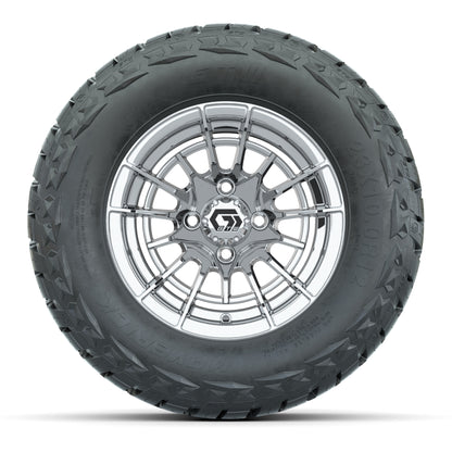 GTW Boost Chrome 12 in Wheels with 23x10.00-R12 Maverick All-Terrain Tires – Full Set