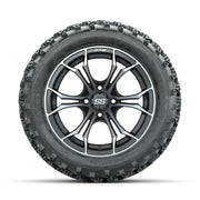 GTW Spyder Machined/Grey 14 in Wheels with 23x10.00-14 Rogue - front view