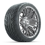 Set of (4) 15 in GTW® Stellar Chrome Wheels with 215/40-R15 Fusion GTR Street Tires