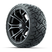 GTW® Spyder Matte Black/Bronze 14 in Wheels with 205/35-R14  - 3/4 view