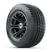 GTW Spyder Machined/Matte Grey 10 in Wheels with 205/50-10 Fusion Street Tires – Full Set