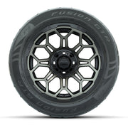 Set of (4) 14 in GTW Bravo Wheels with 255/45-R14 Fusion GTR - front view