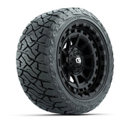 GTW Barricade Gloss Black 14 in Wheels with 23x10.00-R14 Maverick All-Terrain Tires – Full Set