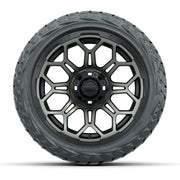 GTW Bravo Matte Bronze 14 in Wheels with 23x10.00-R14 Maveri - front view