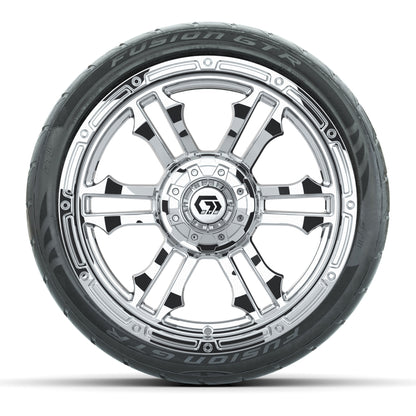 GTW® Shogun Chrome 15 in Wheels with 215/40-R15 Fusion GTR S - front view