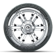 GTW® Shogun Chrome 15 in Wheels with 215/40-R15 Fusion GTR S - front view