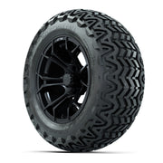 GTW Spyder Matte Black 14 in Wheels with 23x10-14 GTW Predat - 3/4 view