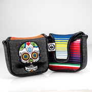 Mustache Sugar Skull - Mallet Putter Cover Gray Camo