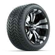 14" GTW Vampire Black and Machined Wheels with GTW Mamba Street Tires – Set of 4
