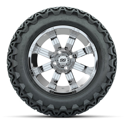 GTW Tempest Chrome Wheels with 23in Predator A-T Tires - 14  - front view