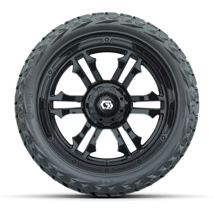 GTW Shogun Gloss Black 15 in Wheels with 23x10.00-R15 Maverick All-Terrain Tires – Full Set