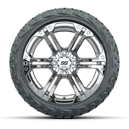 GTW Specter Chrome 14 in Wheels with 23x10.00-R14 Maverick A - front view