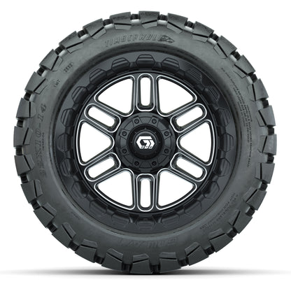 GTW Titan Black/Machined 14 in Wheels with 22X10-14 Timberwo - front view