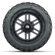 GTW Titan Black/Machined 14 in Wheels with 22X10-14 Timberwo - front view