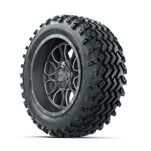 GTW Volt Gunmetal/Machined 14 in Wheels with 23x10.00-14 Rog - 3/4 view