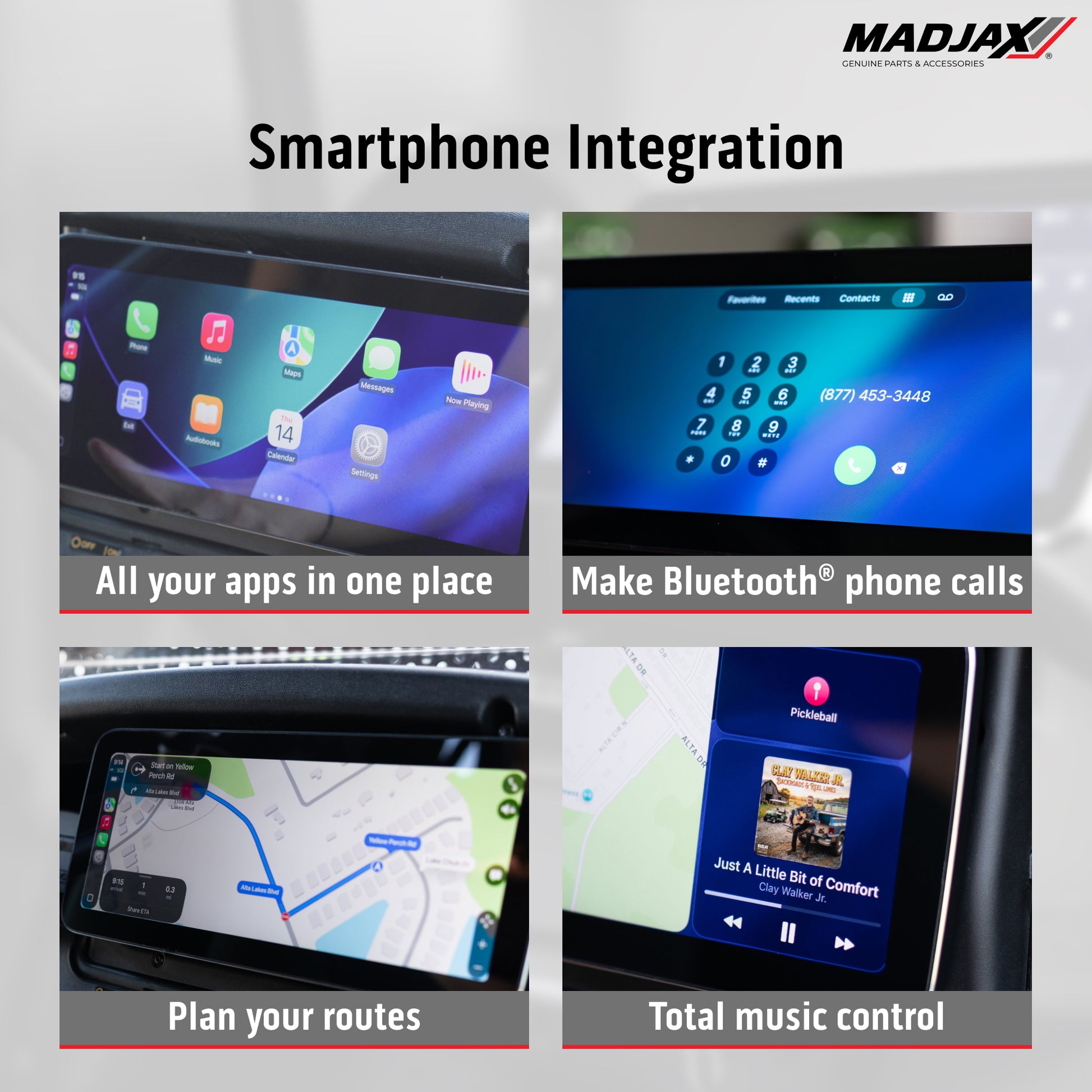 MadJax® Kinect™ Display Screen Kit for D/C motor Club Car Pr