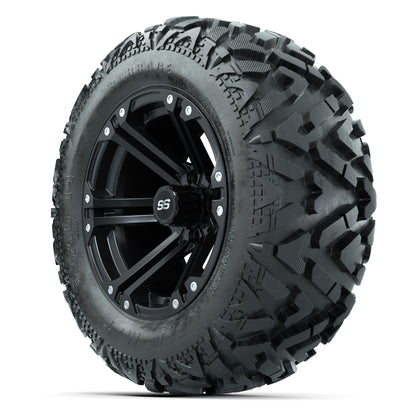 GTW Specter Matte Black 14 in Wheels with 25x10-14 Barrage M - 3/4 view
