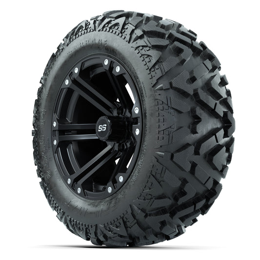 GTW Specter Matte Black 14 in Wheels with 25x10-14 Barrage M - 3/4 view
