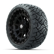 GTW Barricade Gloss Black 14 in Wheels with 205/35-R14 Maver - 3/4 view