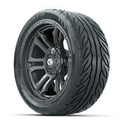 GTW® Shogun Gunmetal 14 in Wheels with 205/40-R14 Fusion GTR - 3/4 view