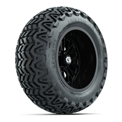 GTW Viper Gloss Black 14 in Wheels with 23X10-14 Predator All-Terrain Tires – Full Set