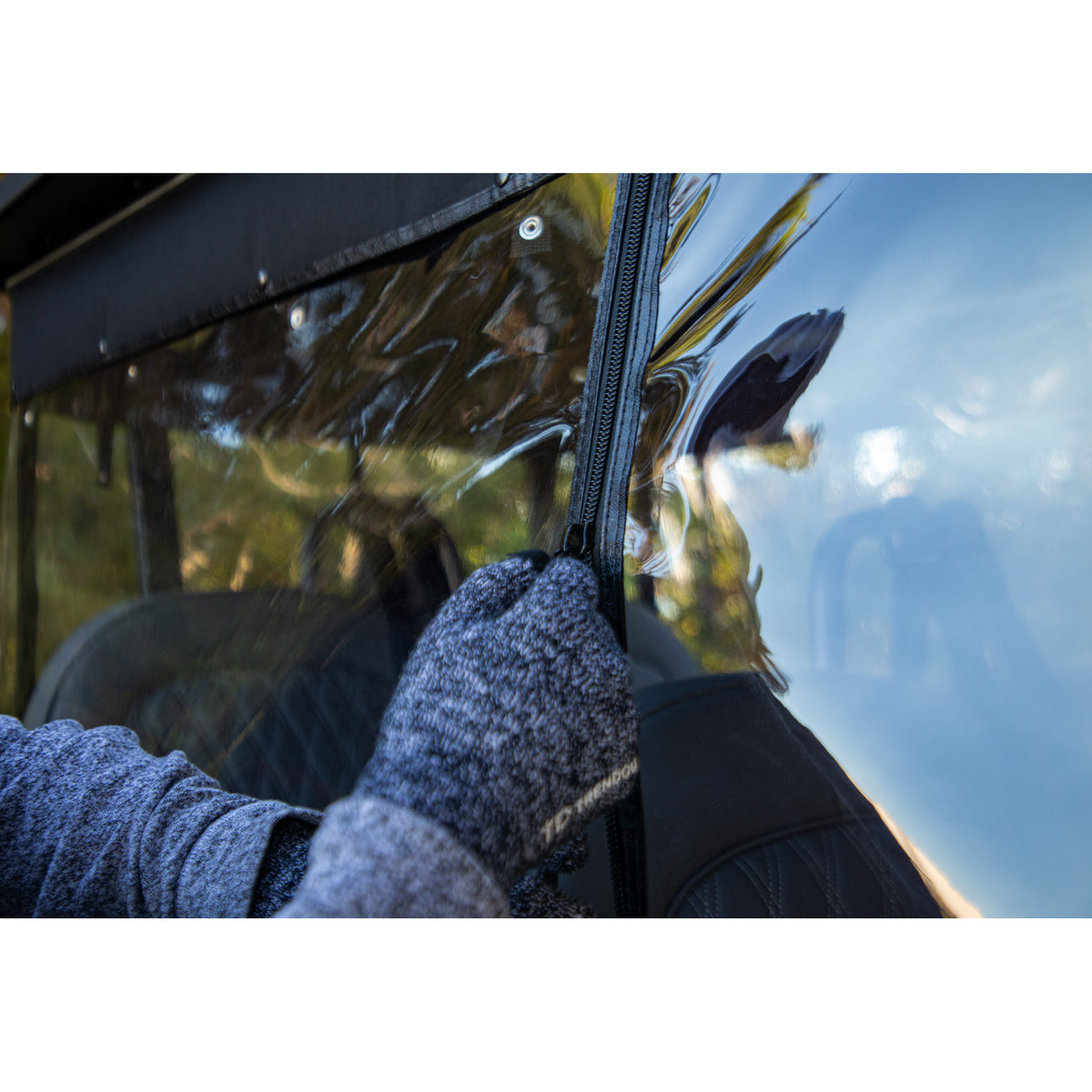 RedDot Denago Rover XL 4 Passenger Black 3-Sided Track Style Enclosure & Valance