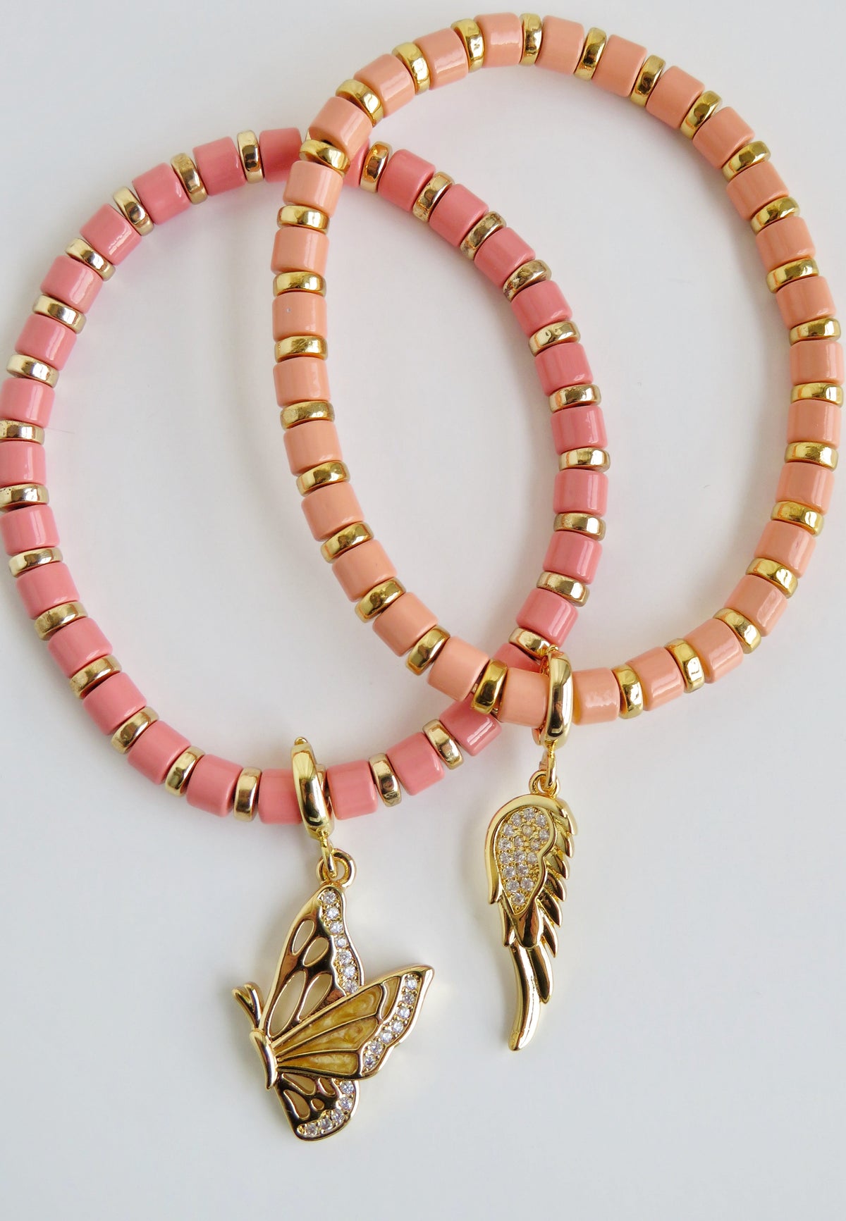 Enamel Stretch Bracelets  - Add Clip Charms