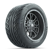 GTW® Volt Gunmetal 14 in Wheels with 255/45-R14 Fusion GTR Steel Belt Radial Street Tires – Full Set