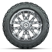 GTW Stellar Chrome 14 in Wheels with 22X10-14 Timberwolf All - front view