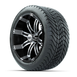 14" GTW Tempest Machined/Black Wheels with Mamba Street Tires – Set of 4