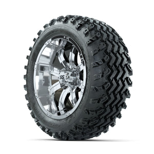 GTW Tempest Chrome 14 in Wheels with 23x10.00-14 Rogue All T - 3/4 view