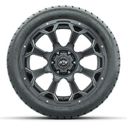 GTW Raven Matte Gray/Ball Mill 14 in Wheels with 225/30-14 M - front view