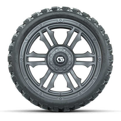 GTW® Shogun Gunmetal 15 in Wheels with 23x10-R15 Nomad Steel - front view