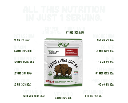 Bison Liver Crisps - 100% Grass-Fed/Finished