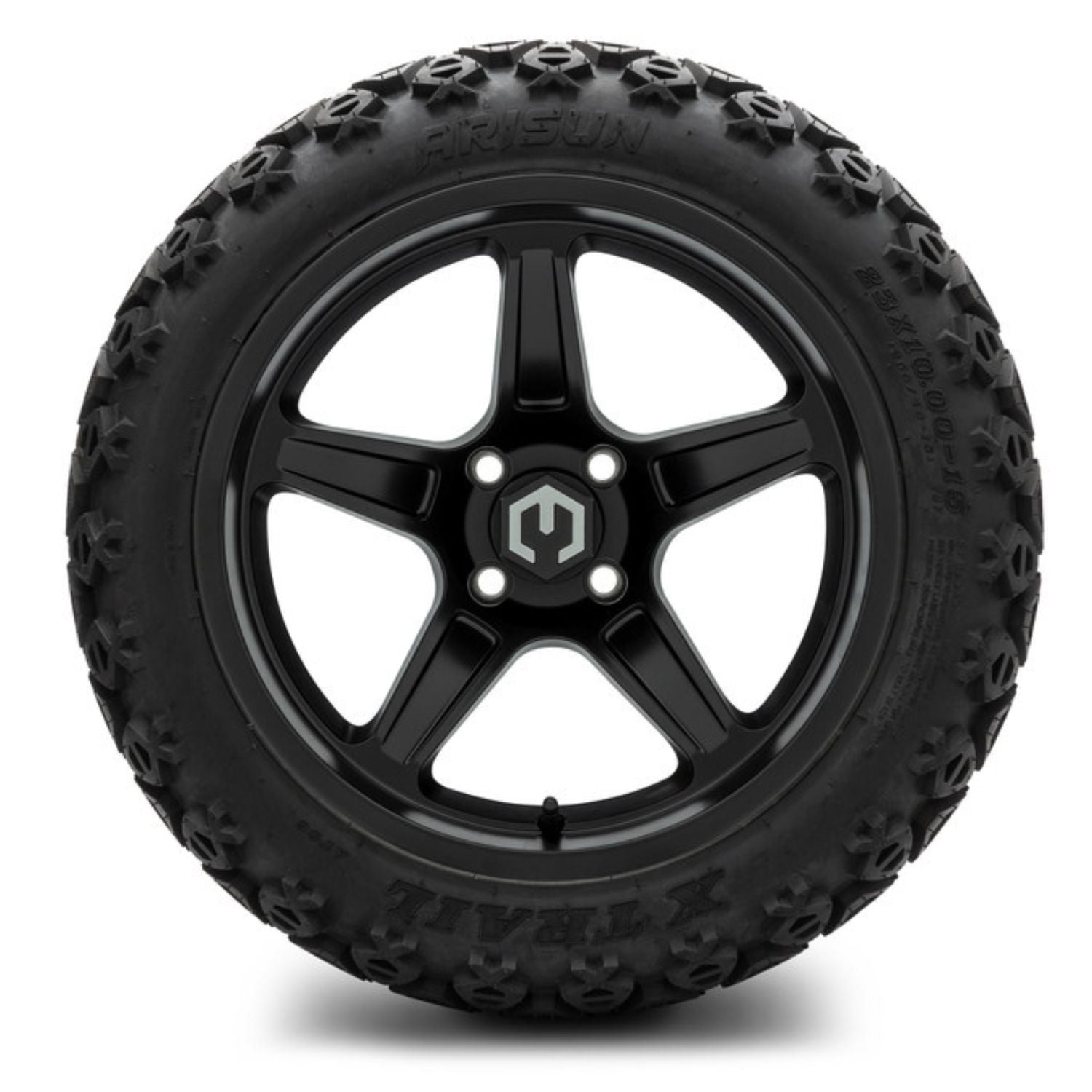 MODZ® 15" Drift Matte Black Wheels & Off-Road Tires Combo (Arisun X-Trail All-Terrain 23x10-15)