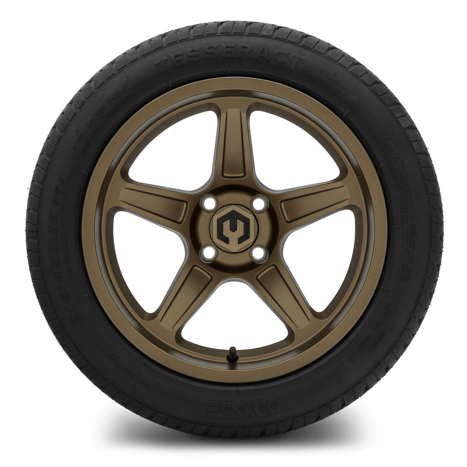 MODZ® 15" Drift Matte Bronze Wheels & Street Tires Combo (Odyssey Tesseract Steel-Belted Radial 215/45-R15)