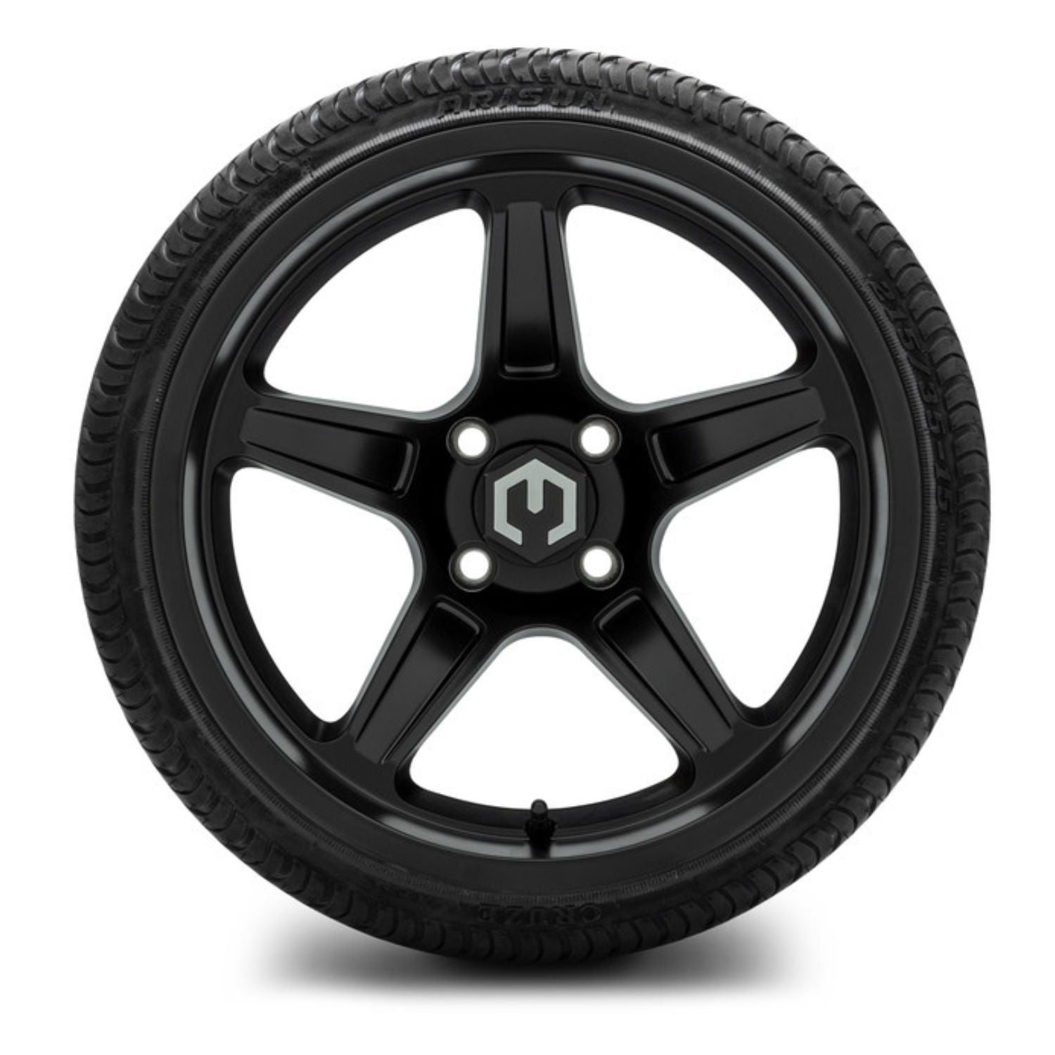 MODZ® 15" Drift Matte Black Wheels & Street Tires Combo (Arisun Cruze 215/35-15)