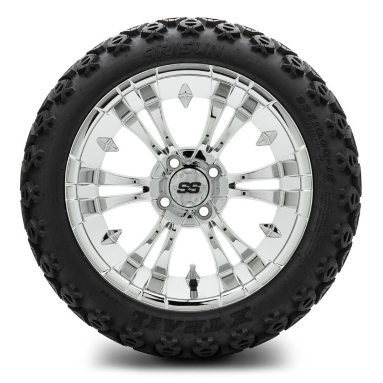 MODZ® 15" Vampire Chrome Wheels & Off-Road Tires Combo (Arisun X-Trail All-Terrain 23x10-15)